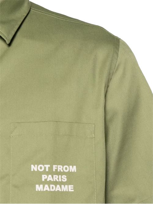 Olive green twill men's shirt DRÔLE DE MONSIEUR | SH128PL004LKK